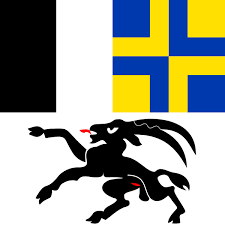 Fahne und Wappen des Kantons Graubünden